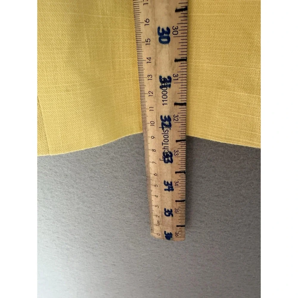 John Blair Blazer Sport Coat Mens 42R Yellow Linen Blend Summer Casual Jacket